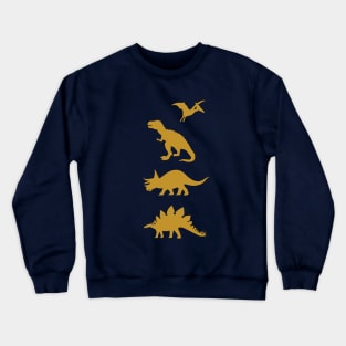 Copy of Minimalist Dinosaur in Bronze Crewneck Sweatshirt